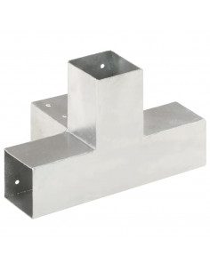 Connettori per Pali a Forma di X 4 pz in Metallo Zincato 71x71 mm