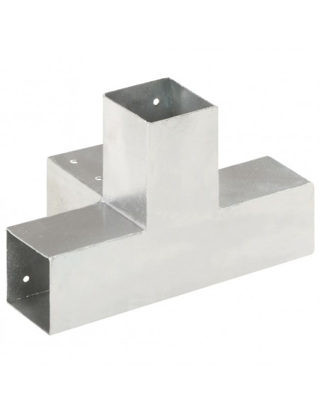 Connettori per Pali a Forma di X 4 pz in Metallo Zincato 71x71 mm