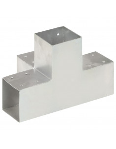 Connettori per Pali a Forma di X 4 pz in Metallo Zincato 91x91 mm