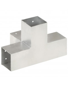 Connettori per Pali a Forma di X 4 pz Metallo Zincato 81x81 mm