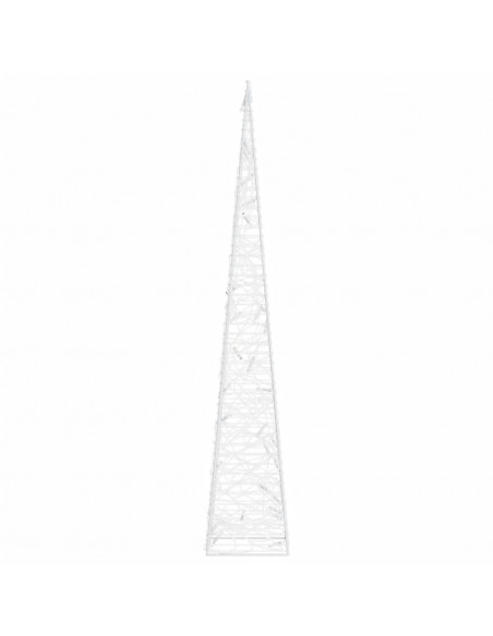 Cono di Luce LED Acrilico Decorativo Bianco Freddo 60 cm