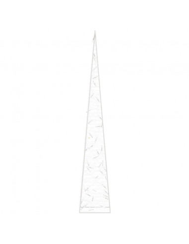 Cono di Luce LED Acrilico Decorativo Bianco Freddo 90 cm