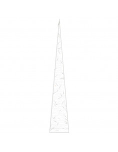 Cono di Luce LED Decorativo Acrilico Bianco Caldo 90 cm