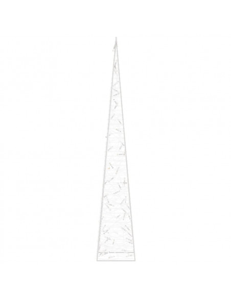 Cono di Luce LED Decorativo Acrilico Blu 120 cm
