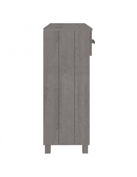 Consolle HAMAR Grigio Chiaro 90x35x90 cm Legno Massello di Pino