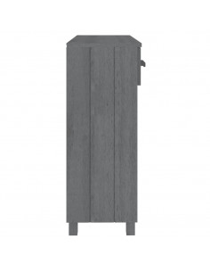 Consolle HAMAR Grigio Scuro 90x35x90 cm Legno Massello di Pino