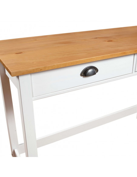 Consolle Hill con 2 Cassetti 110x45x74 cm in Massello di Pino