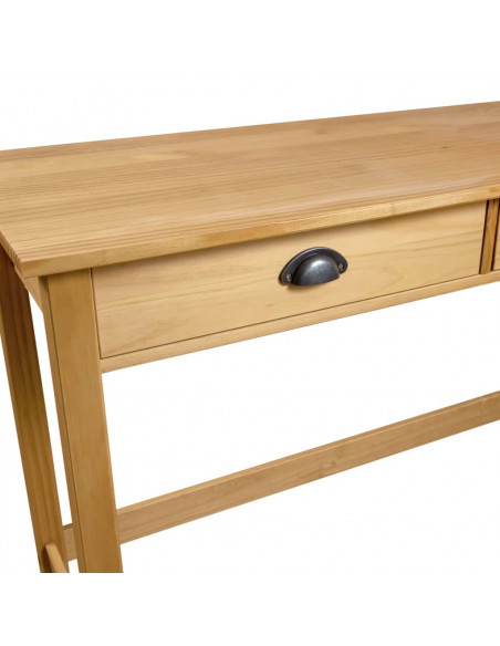 Consolle Hill con 2 Cassetti 110x45x74 cm in Massello di Pino