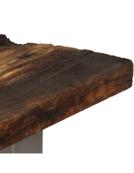 Consolle in Legno di Recupero e Acciaio 120x35x76 cm