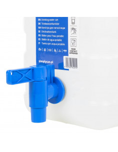 Contenitore Acqua con Rubinetto Trasparente 12 L in Plastica