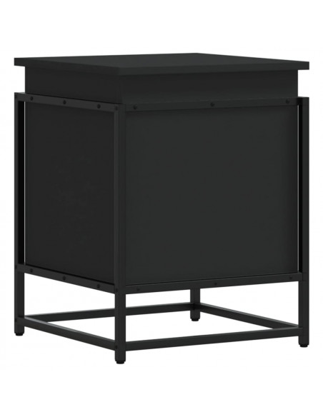 Contenitore con Coperchio Nero 40x40x51,5 cm in Truciolato