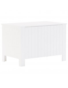 Contenitore con Coperchio RANA Bianco 80x49x54 cm Massello Pino