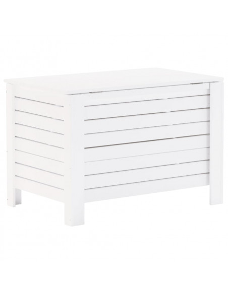 Contenitore con Coperchio RANA Bianco 80x49x54 cm Massello Pino