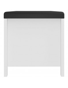 Contenitore con Cuscino Bianco 105x40x45cm Legno Multistrato