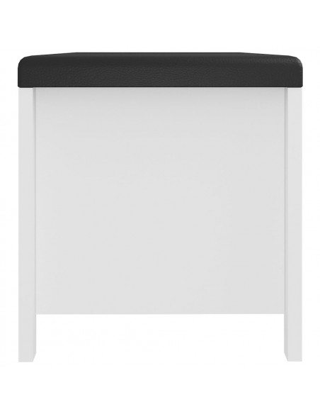 Contenitore con Cuscino Bianco 105x40x45cm Legno Multistrato