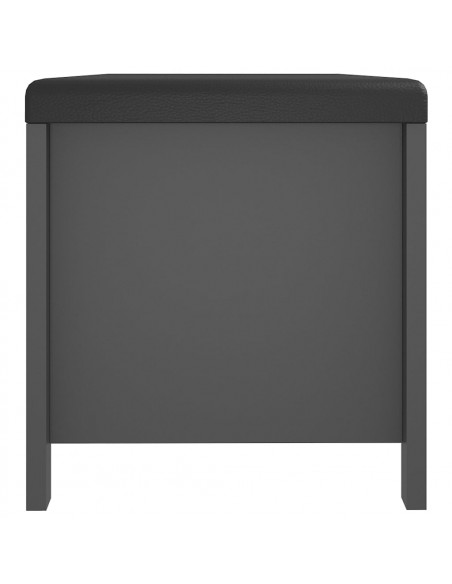 Contenitore con Cuscino Grigio 105x40x45cm Legno Multistrato
