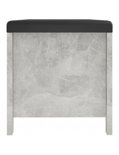 Contenitore con Cuscino Grigio Cemento 105x40x45cm Multistrato