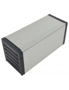 Contenitore per Rifiuti da Giardino Grigio 85x34x40 cm