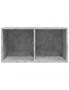 Contenitore per Vinili Grigio Cemento 71x34x36cm in Multistrato