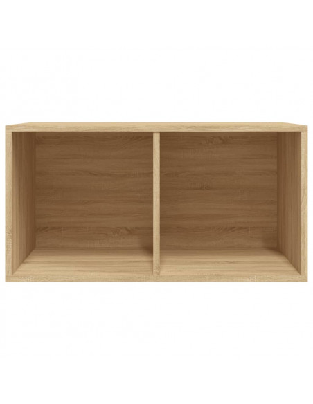 Contenitore per Vinili Rovere 71x34x36 cm in Legno Multistrato