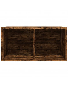 Contenitore per Vinili Rovere Fumo 71x34x36cm Legno Multistrato