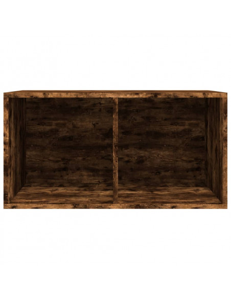 Contenitore per Vinili Rovere Fumo 71x34x36cm Legno Multistrato