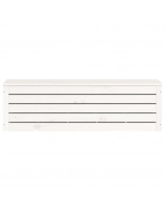 Contenitore Portaoggetti Bianco 109x36,5x33cm Massello di Pino