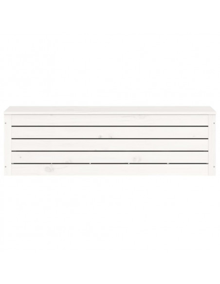 Contenitore Portaoggetti Bianco 109x36,5x33cm Massello di Pino