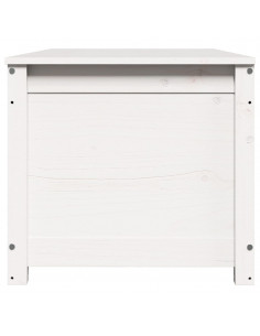 Contenitore Portaoggetti Bianco 110x50x45,5cm Massello di Pino