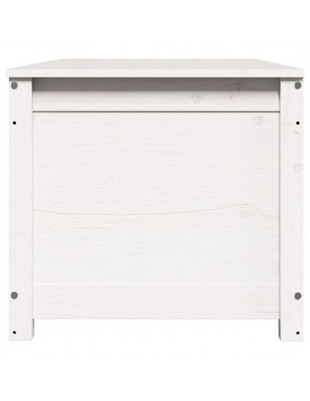 Contenitore Portaoggetti Bianco 110x50x45,5cm Massello di Pino