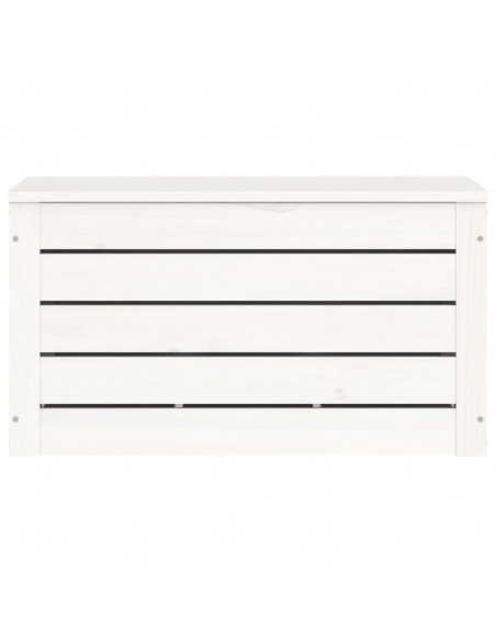 Contenitore Portaoggetti Bianco 59,5x36,5x33cm Massello di Pino
