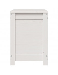Contenitore Portaoggetti Bianco 60x32x45,5cm Massello di Pino