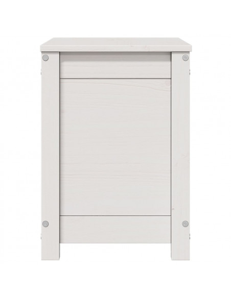Contenitore Portaoggetti Bianco 60x32x45,5cm Massello di Pino