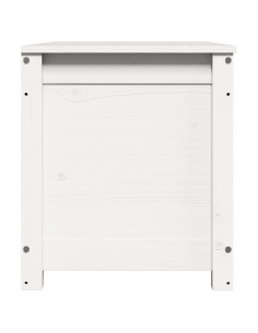 Contenitore Portaoggetti Bianco 80x40x45,5cm Massello di Pino