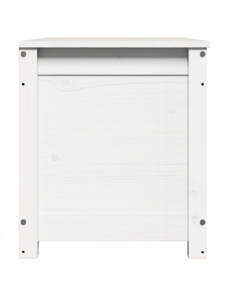Contenitore Portaoggetti Bianco 80x40x45,5cm Massello di Pino