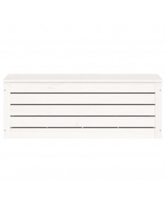 Contenitore Portaoggetti Bianco 89x36,5x33cm Massello di Pino