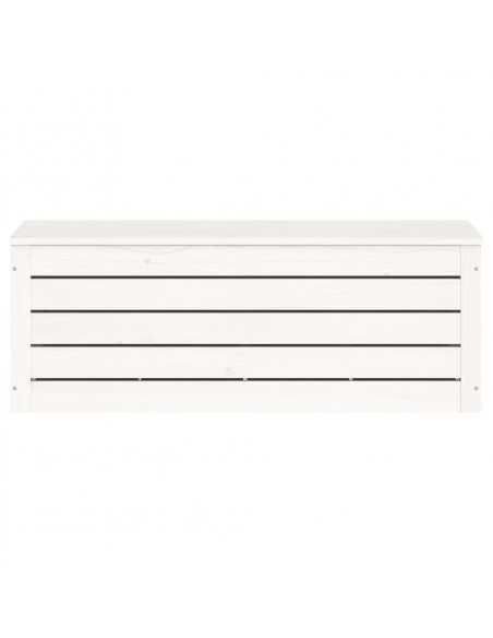 Contenitore Portaoggetti Bianco 89x36,5x33cm Massello di Pino