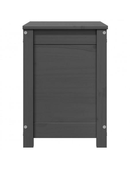 Contenitore Portaoggetti Grigio 60x32x45,5cm Massello di Pino