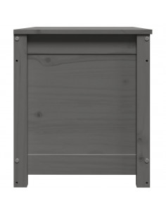 Contenitore Portaoggetti Grigio 80x40x45,5cm Massello di Pino