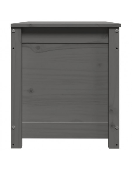 Contenitore Portaoggetti Grigio 80x40x45,5cm Massello di Pino