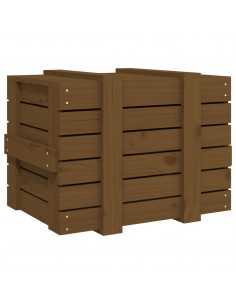 Contenitore Portaoggetti Miele 58x40,5x42cm Legno Massello Pino