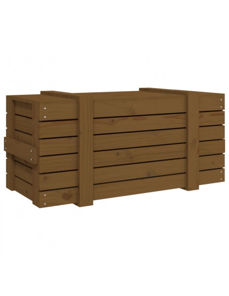 Contenitore Portaoggetti Miele 91x40,5x42cm Legno Massello Pino