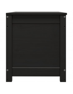 Contenitore Portaoggetti Nero 80x40x45,5cm Legno Massello Pino