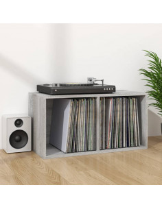 Contenitore Vinili Grigio Sonoma 71x34x36 cm Legno Multistrato