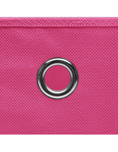 Contenitori 4 pz in Tessuto non Tessuto 28x28x28 cm Rosa
