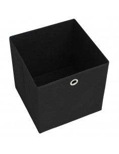 Contenitori 4 pz in Tessuto non Tessuto 32x32x32 cm Nero