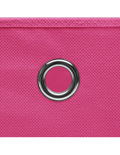 Contenitori con Coperchi 4 pz 28x28x28 cm Rosa