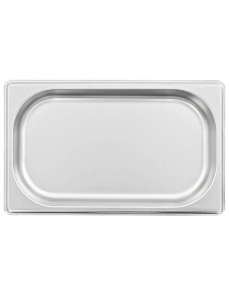 Contenitori Gastronorm 12 pz GN 1/4 20 mm in Acciaio Inox