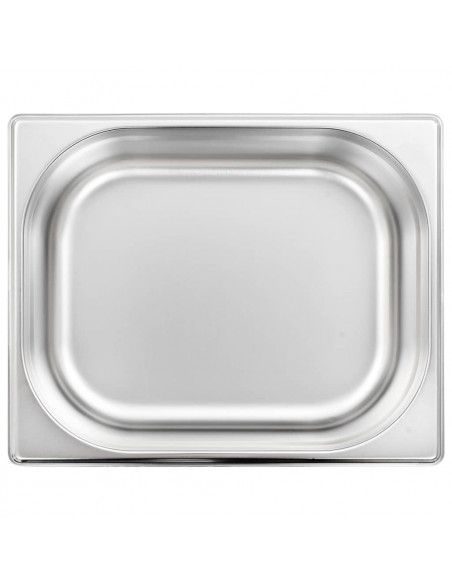 Contenitori Gastronorm 4 pz GN 1/2 100 mm in Acciaio Inox