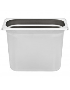 Contenitori Gastronorm 4 pz GN 1/4 200 mm in Acciaio Inox